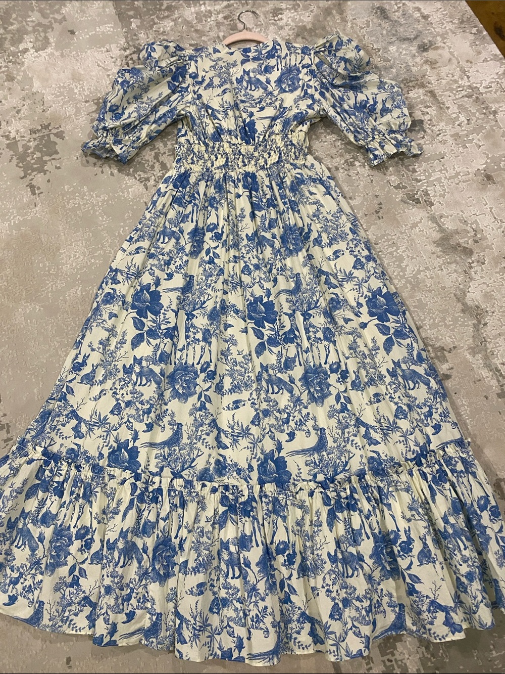 Hyacinth House beautiful blue and white toile dress - Picture 5 of 7